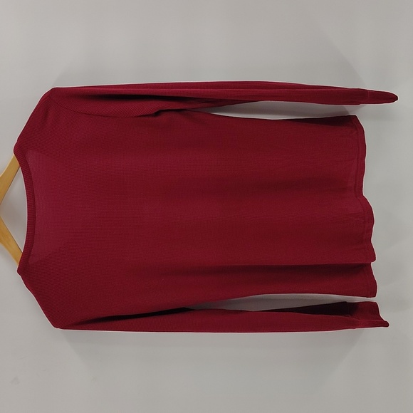 Posh Peanut burgundy maroon Henley Top Size Small Thermal Long Sleeve - Picture 6 of 7